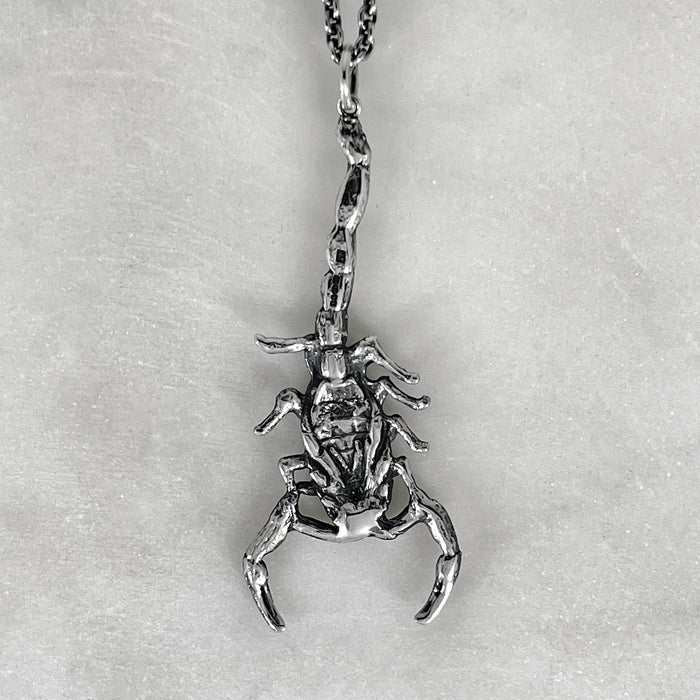 Silver Scorpion Necklace