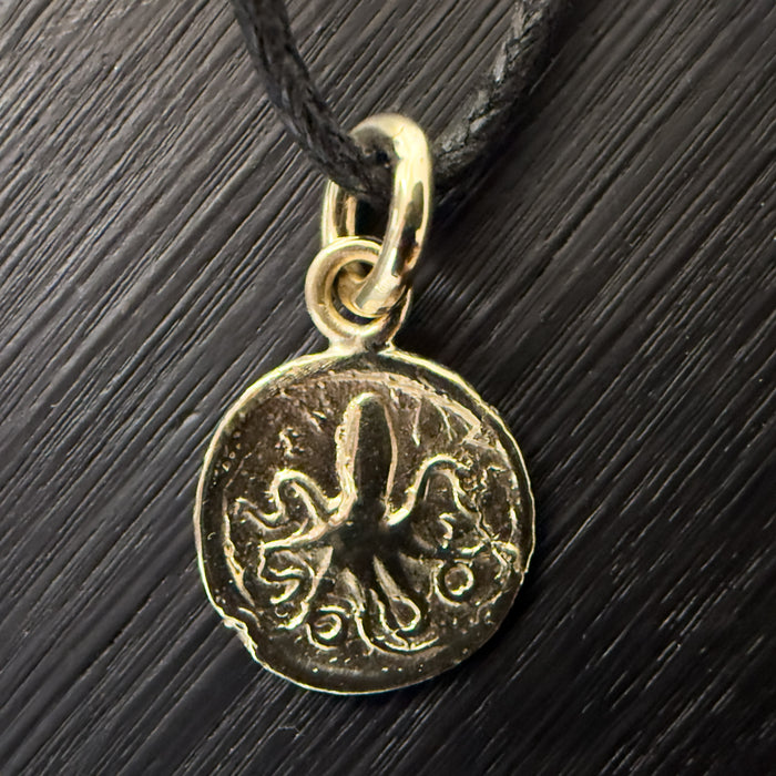 Octopus Coin Gold Necklace