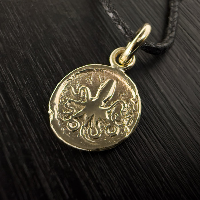 Octopus Coin Gold Necklace