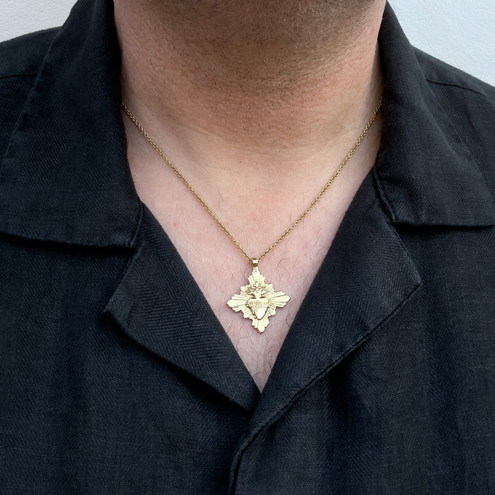 Gold Sacred Heart Necklace
