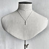 wide shot of you Silver fish Necklace, Sardine Necklace modelled on a Mannequin.