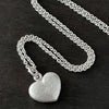 alternative photo of our Solid 925 Sterling Silver three dimensional heart pendant