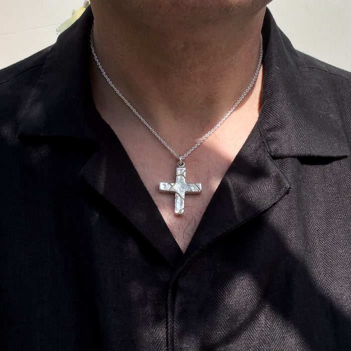 Handmade Kintsugi Inspired Cross Pendant