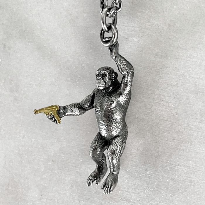 Chimp With A Gun Necklace