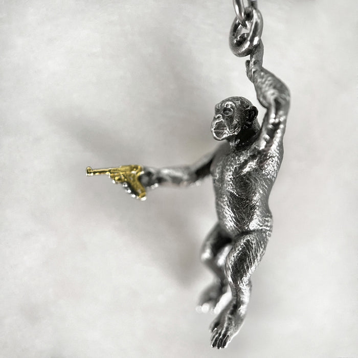 Chimp With A Gun Necklace
