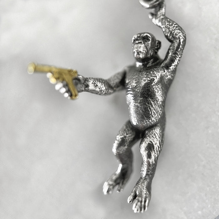 Chimp With A Gun Necklace