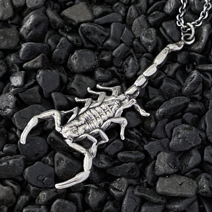Silver Scorpion Necklace