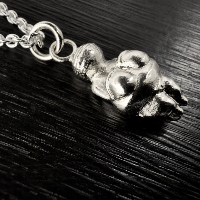Venus Of Willendorf Silver Necklace