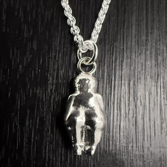 Venus Of Willendorf Silver Necklace