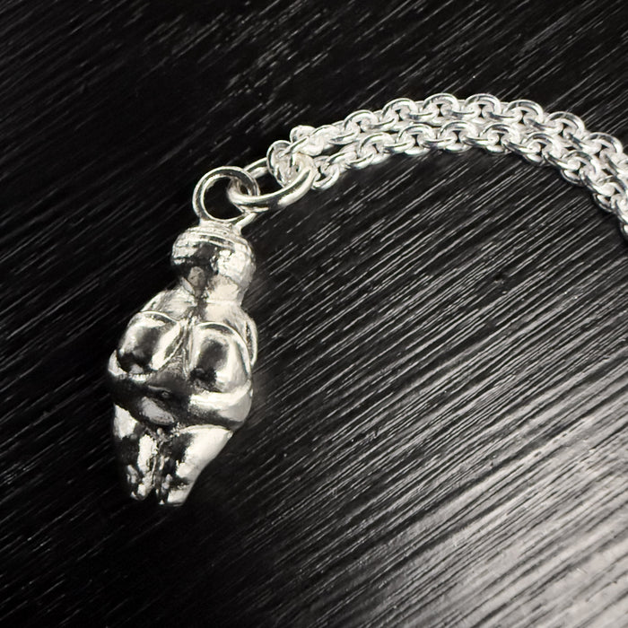 Venus Of Willendorf Silver Necklace