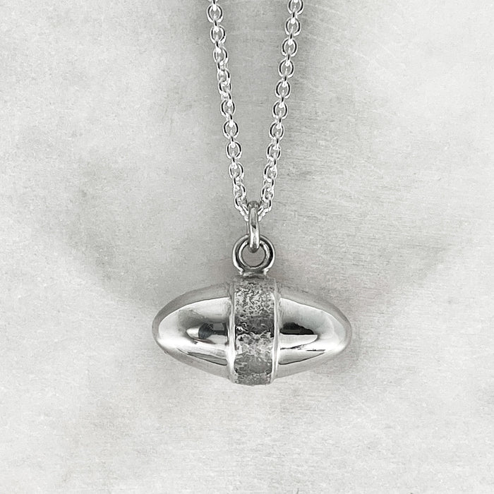 Silver Egg Pendant Necklace