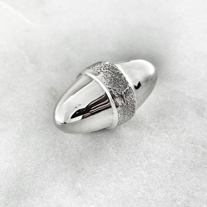 Silver Egg Pendant Necklace