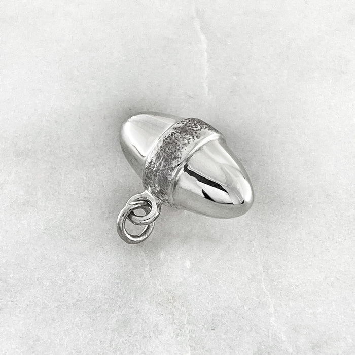 Silver Egg Pendant Necklace