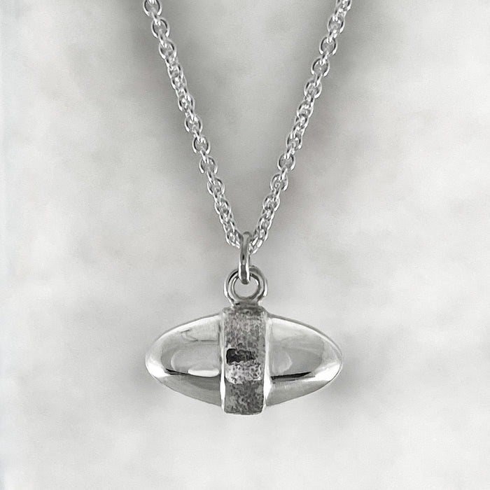 Silver Egg Pendant Necklace