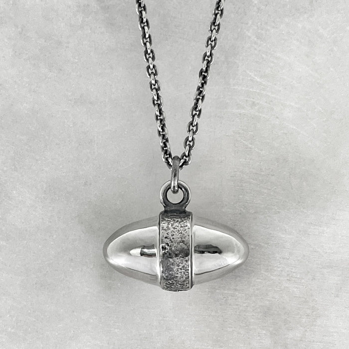 Silver Egg Pendant Necklace