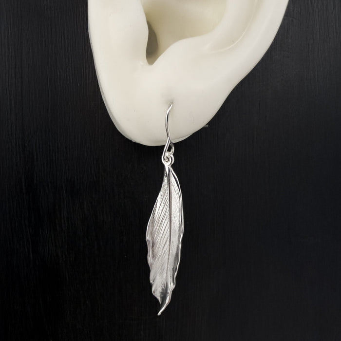 Silver Feather Earrings