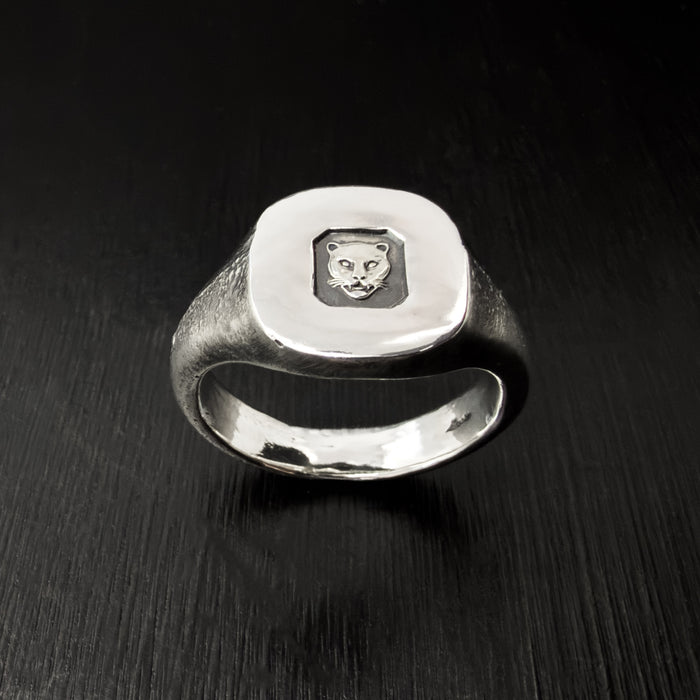 London Rough Silver Signet Ring