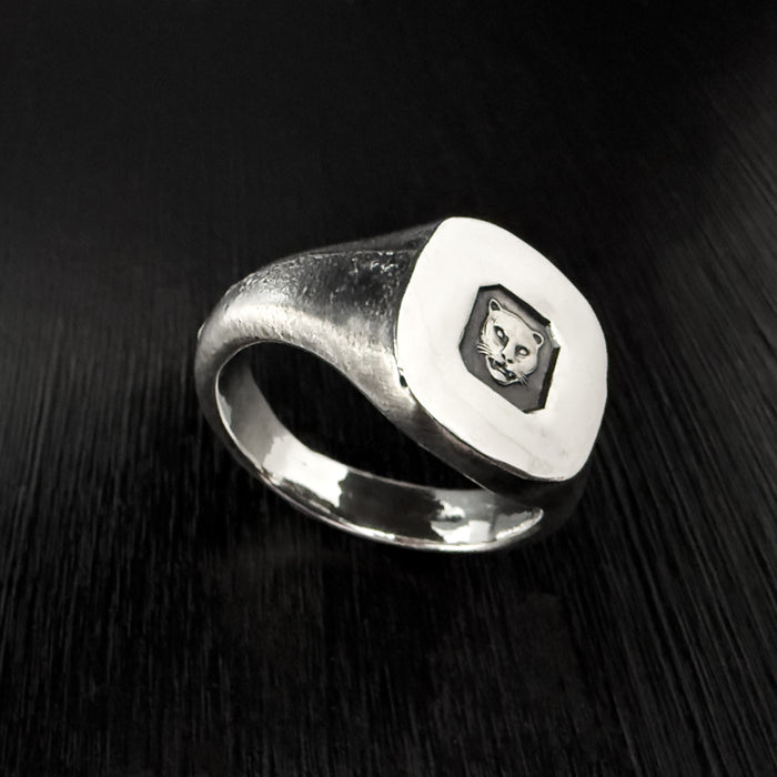 London Rough Silver Signet Ring