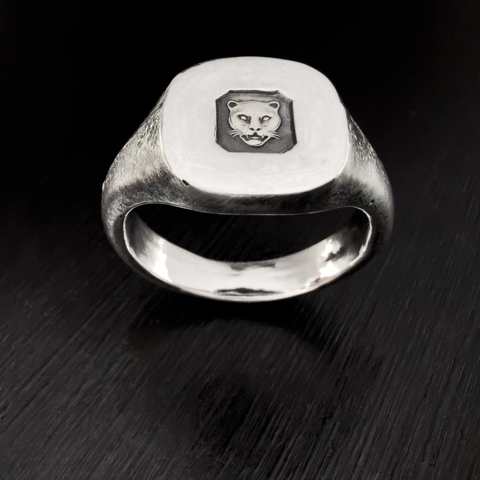 London Rough Silver Signet Ring