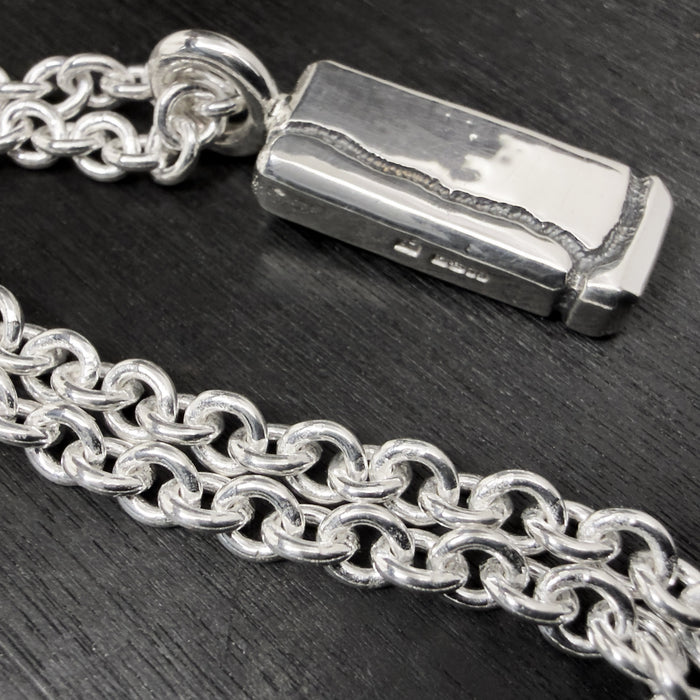 Sandcast Sterling Silver Tag Pendant