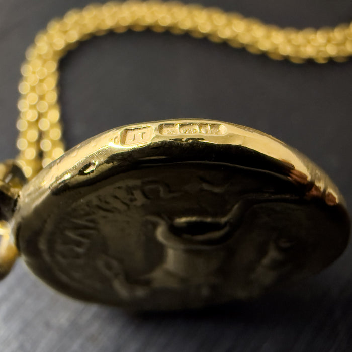 Octopus & Hare Gold Coin Necklace