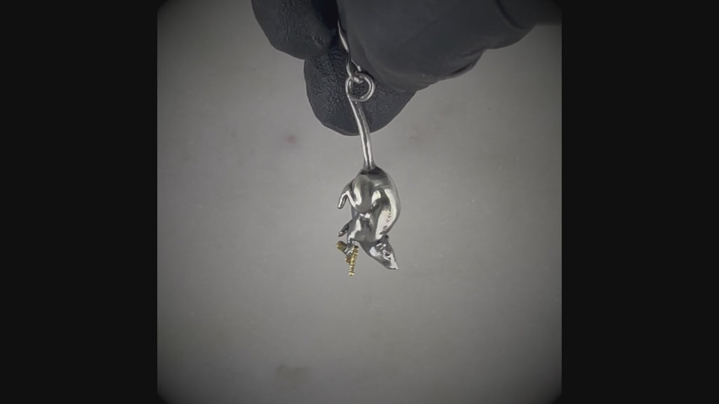 rat earrings video