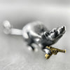 rat earrings detail
