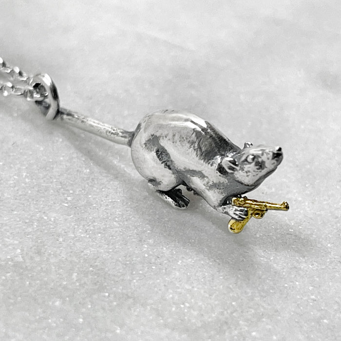 rat pendant side view