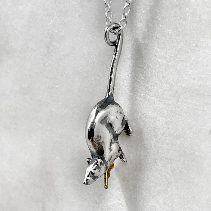 rat pendant side view