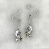 rat earrings side view