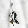 rat earrings side view