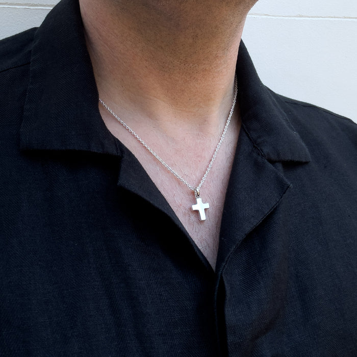 Tiny Sterling Silver Cross Pendant