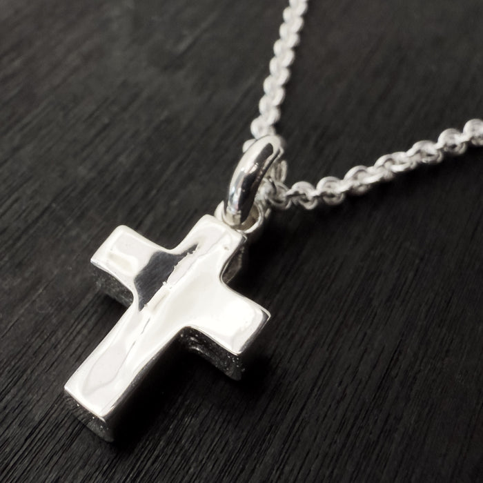Tiny Sterling Silver Cross Pendant