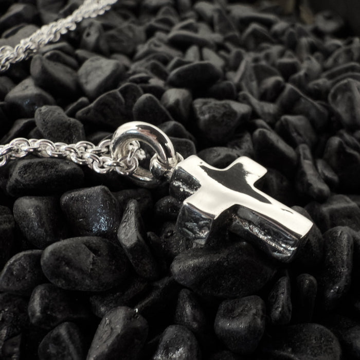 Tiny Sterling Silver Cross Pendant