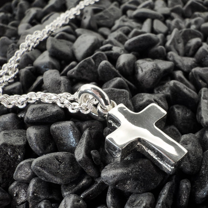 Tiny Sterling Silver Cross Pendant