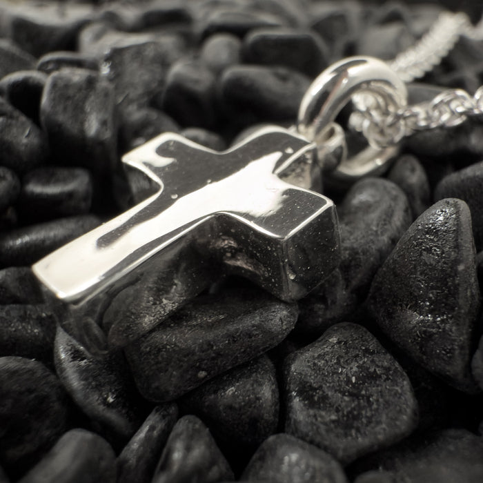 Tiny Sterling Silver Cross Pendant