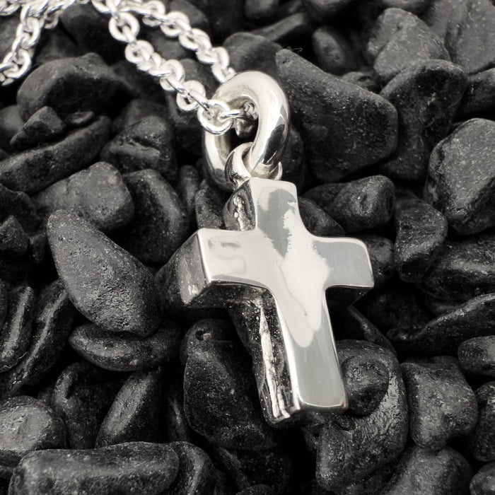 Tiny Sterling Silver Cross Pendant