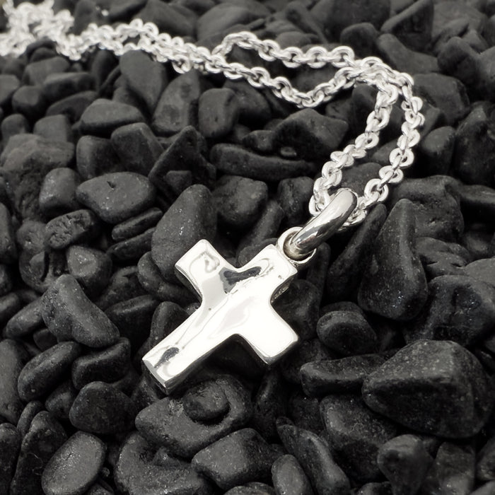 Tiny Sterling Silver Cross Pendant