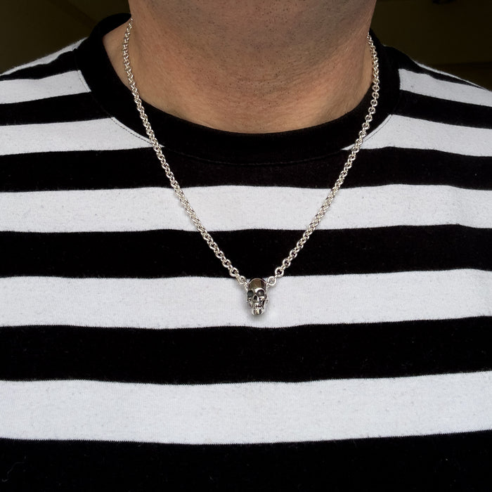 Sterling Silver Skull Necklace