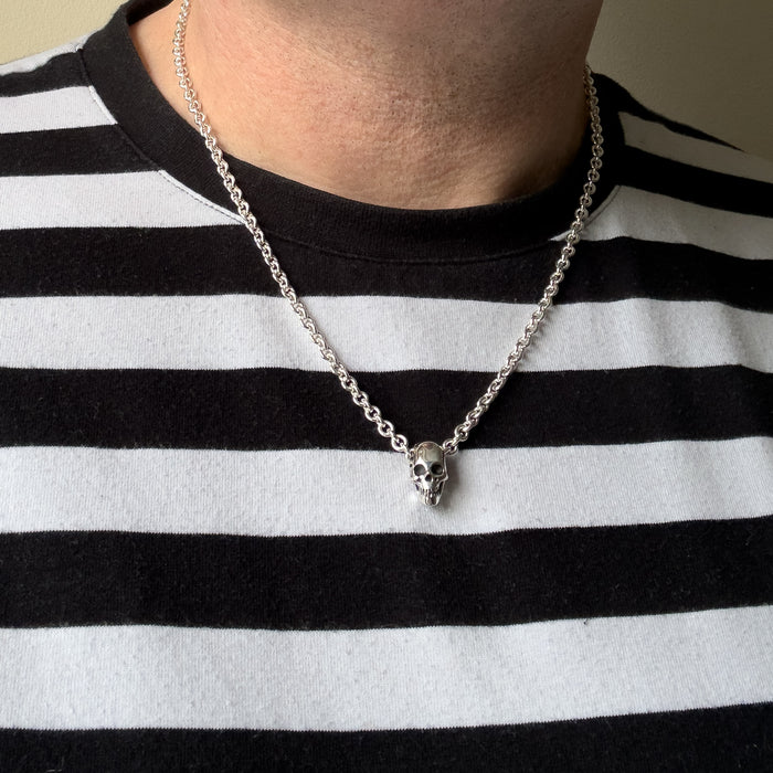 Sterling Silver Skull Necklace