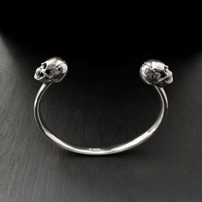 Sterling Silver Skull Cuff Bracelet