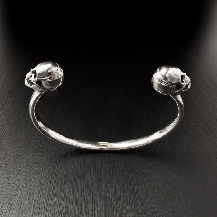 Sterling Silver Skull Cuff Bracelet
