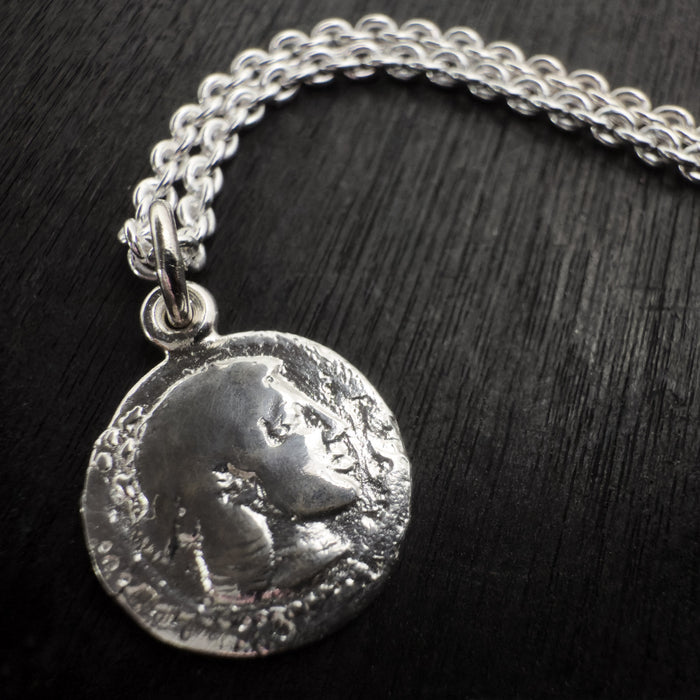 Silver Octopus Coin Necklace