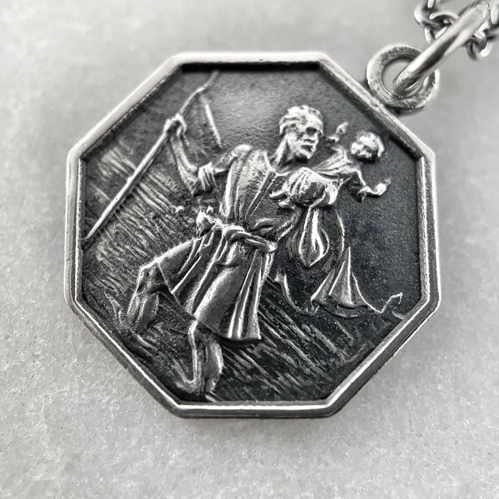 St. Christopher Necklace Silver