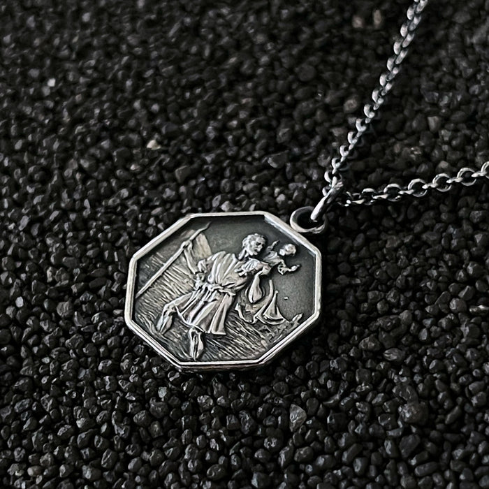 St. Christopher Necklace Silver