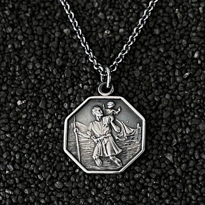 St. Christopher Necklace Silver