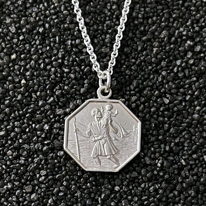 St. Christopher Necklace Silver