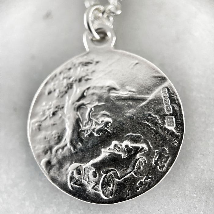 St. Christopher Necklace, Silver Necklace, Protection While Traveling, 18th Birthday Gift, 21st Birthday Gift