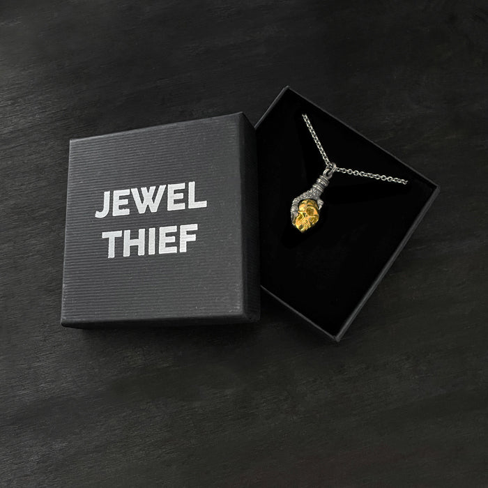 Sterling Silver Eagle Talon & Skull Pendant