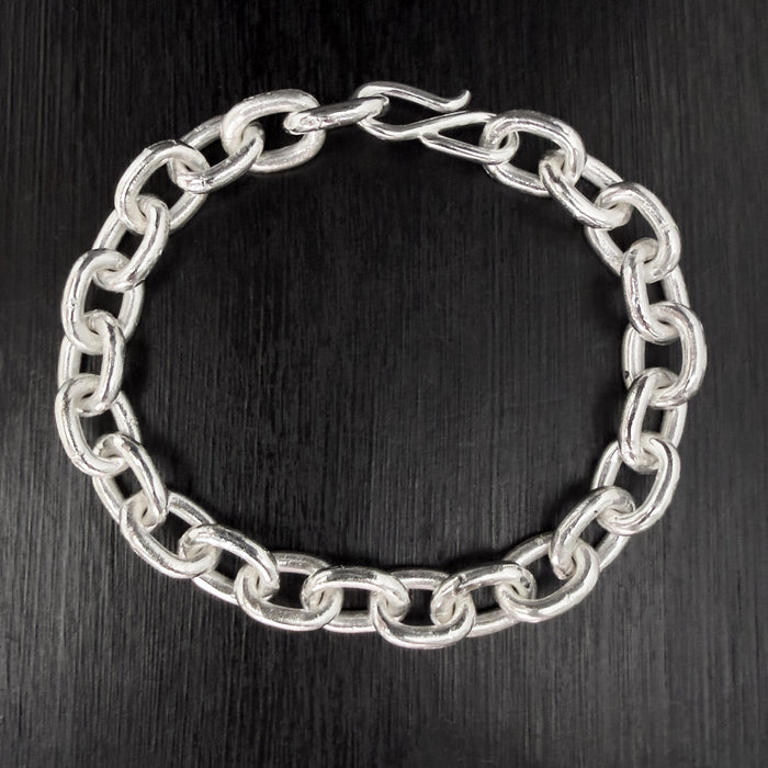 Heavy Handmade Sterling Silver Link Bracelet